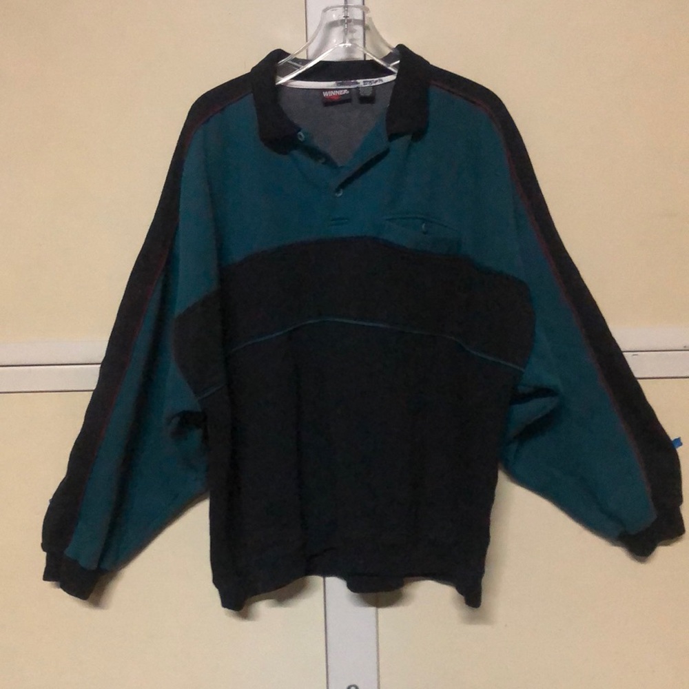 #1229 Winner Collared pocket Sweatshirt XL